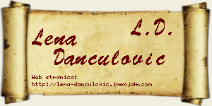 Lena Dančulović vizit kartica